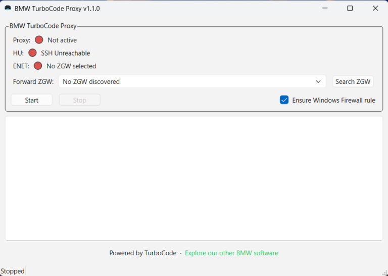 BMW ENET Proxy Windows application